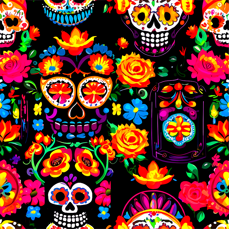 Day Of The Dead Inspired Fashion Png Mix PNG