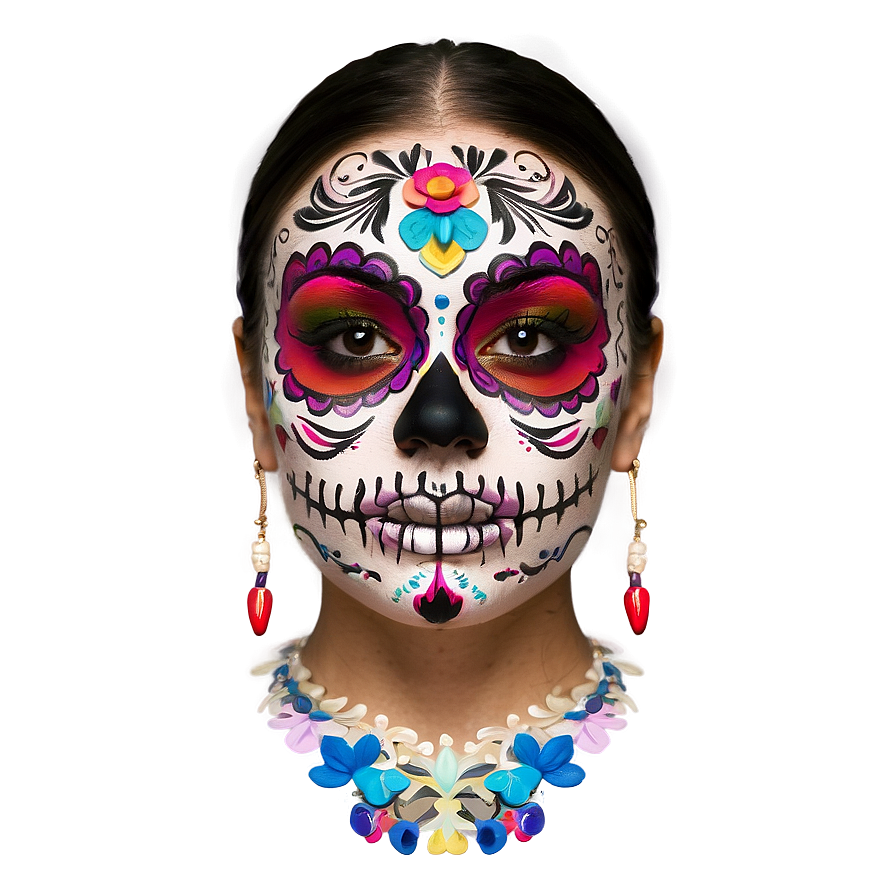 Day Of The Dead Makeup Tutorial Png Lhv25 PNG