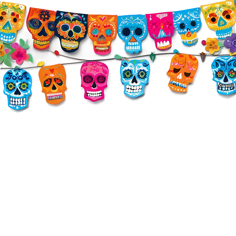 Day Of The Dead Papel Picado Png 94 PNG