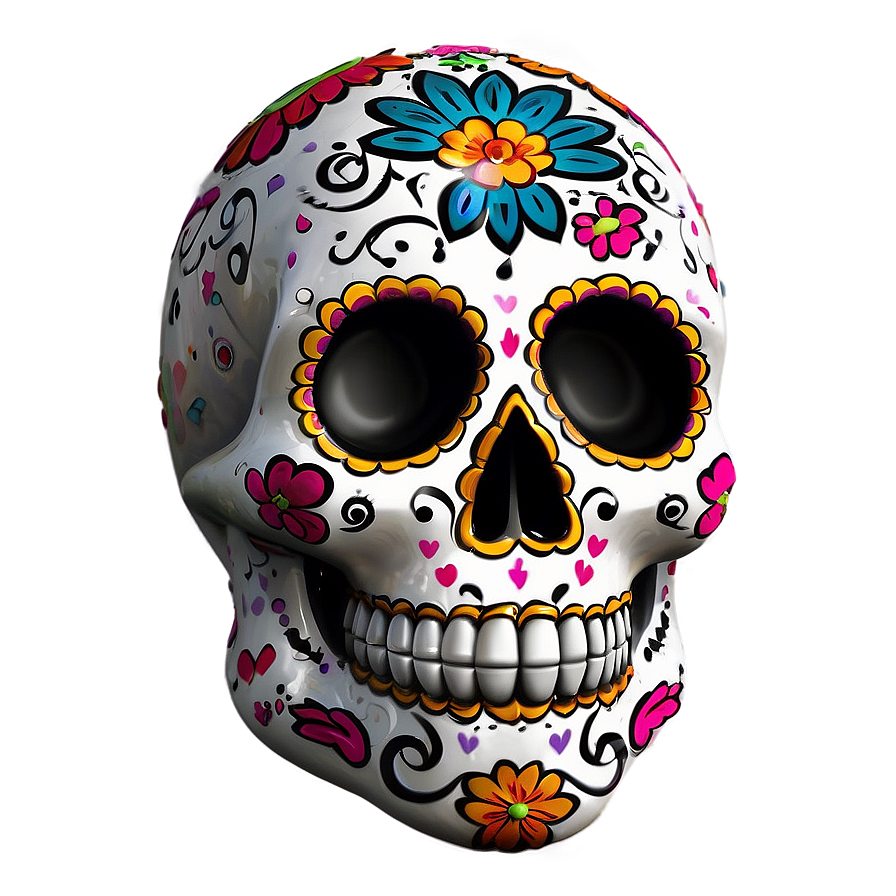 Day Of The Dead Skull Art Png 70 PNG