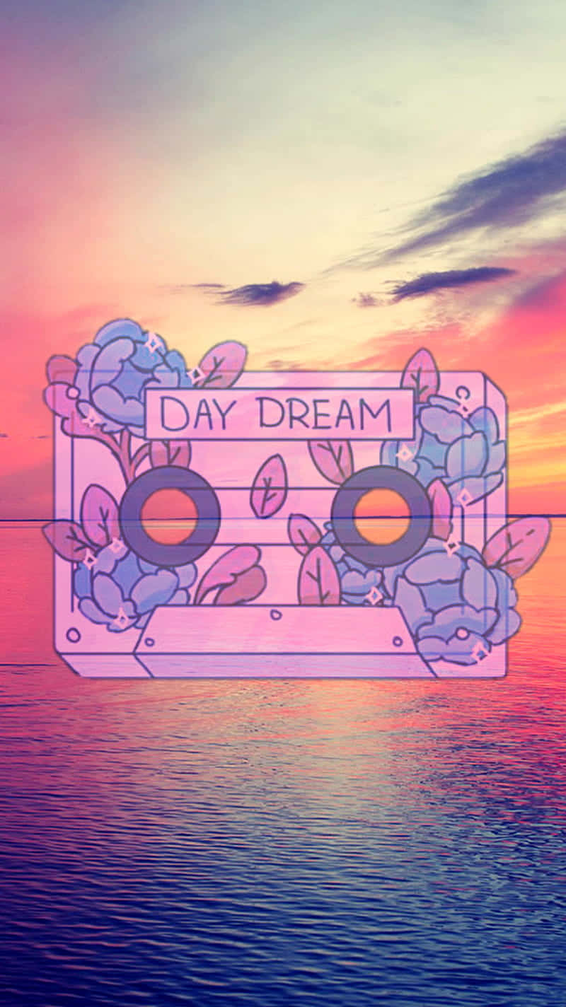 Daydream Cassette Tape Sunset Wallpaper