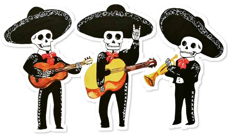 Dayofthe Dead Mariachi Band PNG