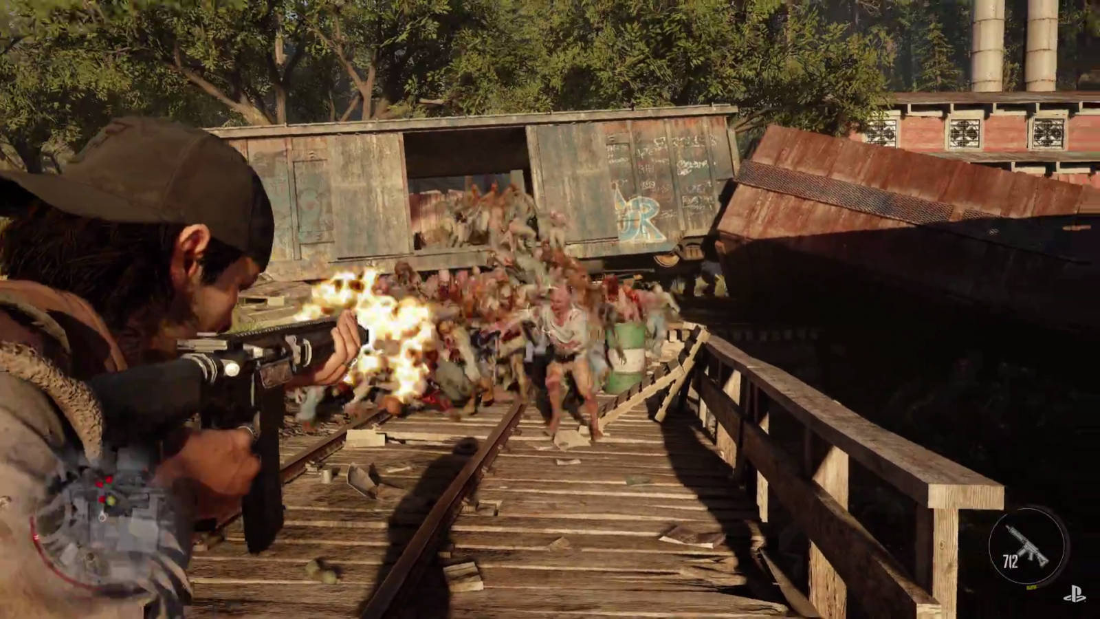 Days Gone Deacon Shooting Zombies