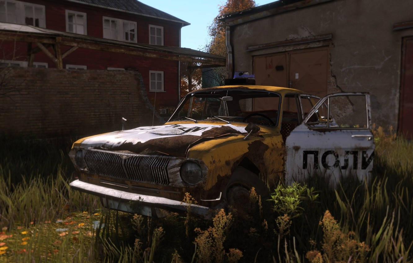 Dayz Abandoned Taxi Cab Wallpaper