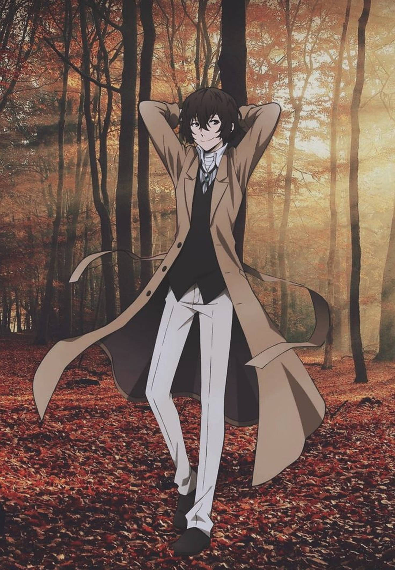 Dazai Osamu, Communing with Nature in the Forest Wallpaper