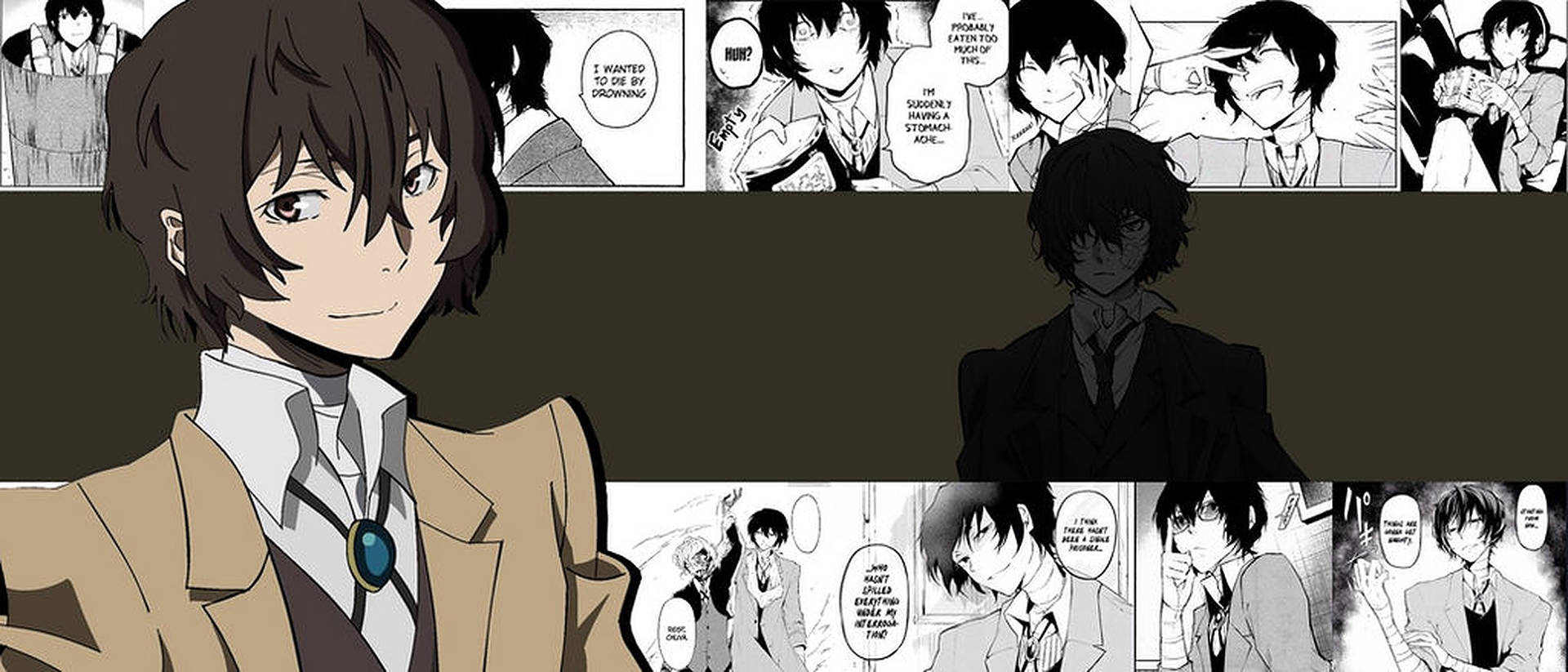 Dazai Manga Collage Wallpaper
