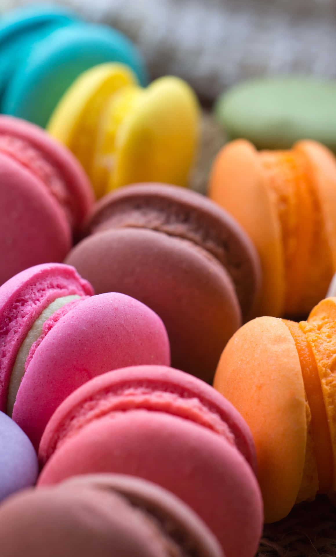 Dazzling And Vibrant Sweet Macaron Wallpaper