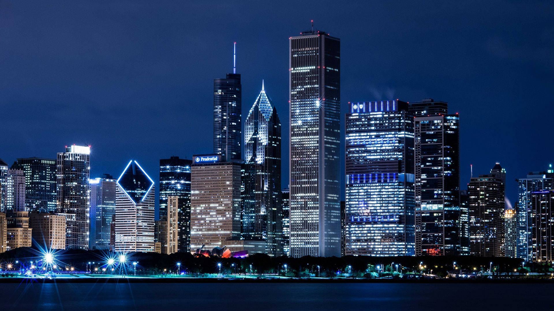 Dazzling Chicago Buildings At Night