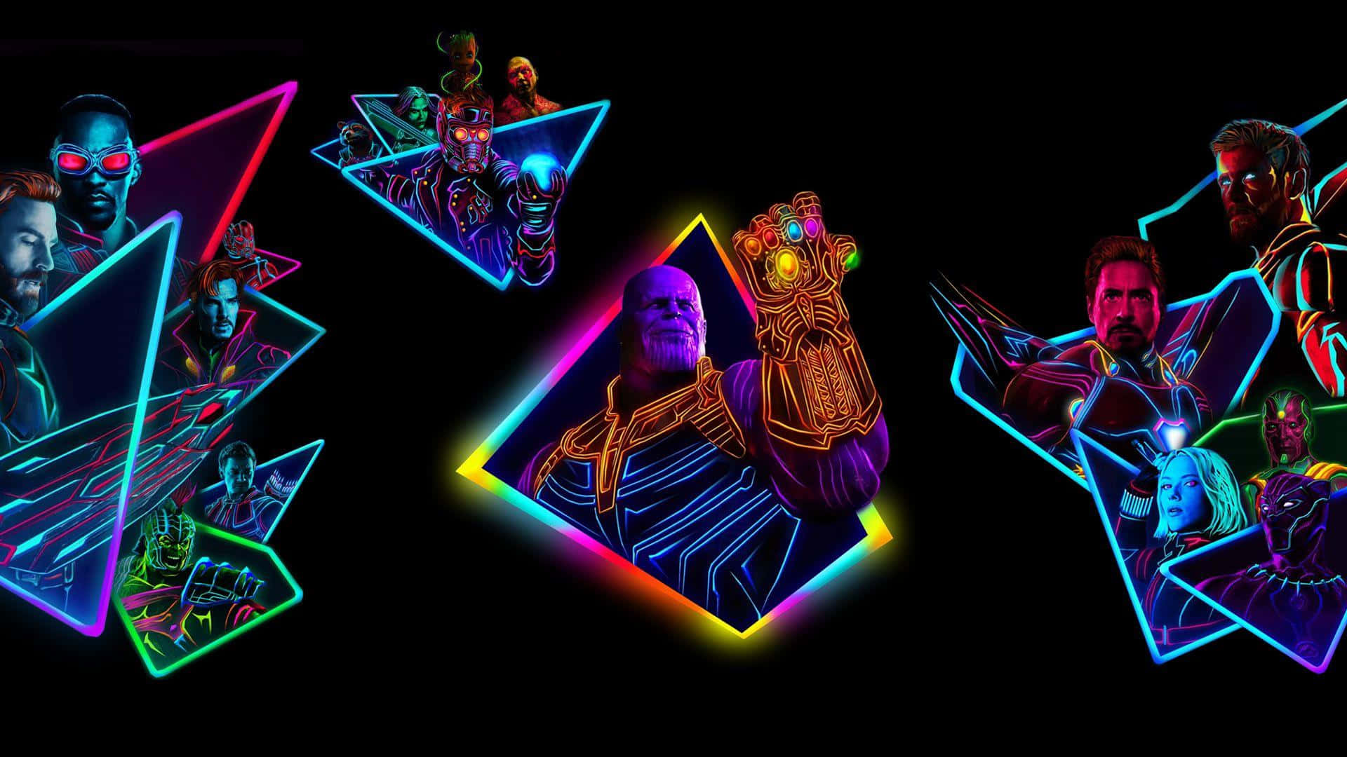 Dazzling Neon Art Display Wallpaper