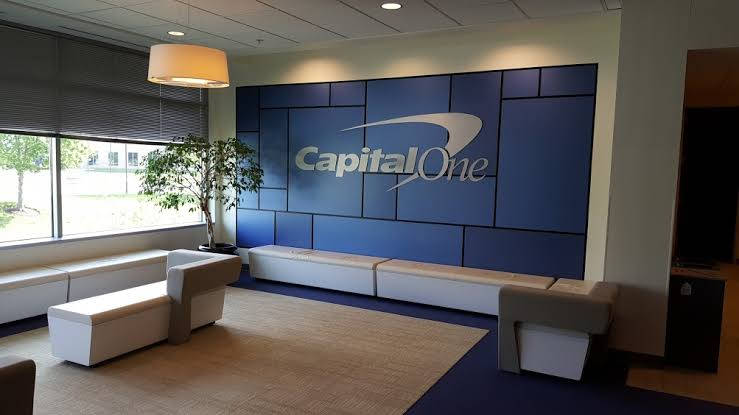 Dazzling Nighttime View Of Capital One Headquarters Wallpaper