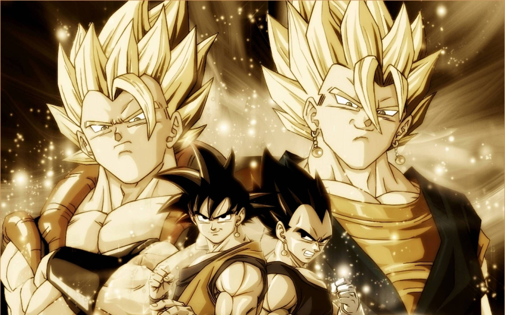 Goku and Vegeta in Classic Super Saiyan Mode Wallpaper