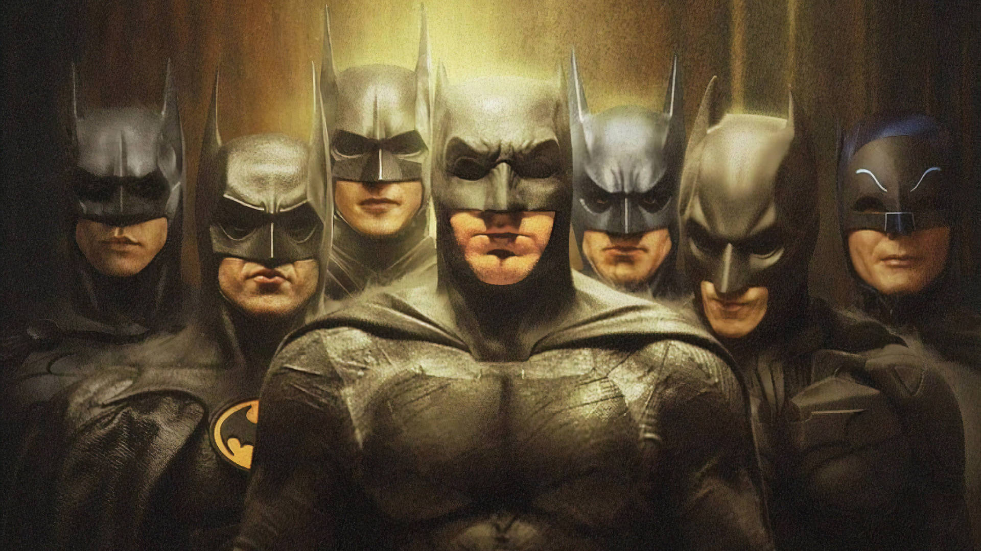 Versõesde Filmes De Super-heróis Do Batman Da Dc. Papel de Parede