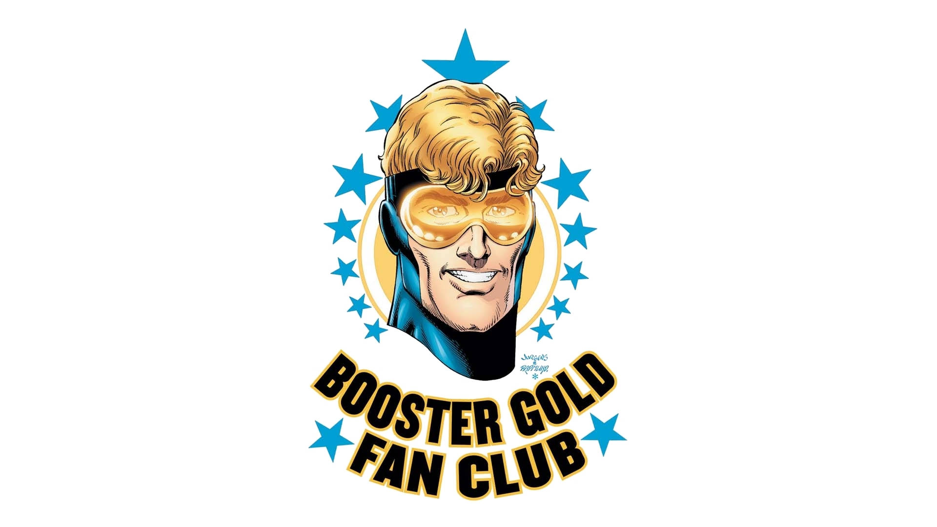 DC Booster Gold Superhelte Fan Club Tegnede Serie Tema Tapet Wallpaper
