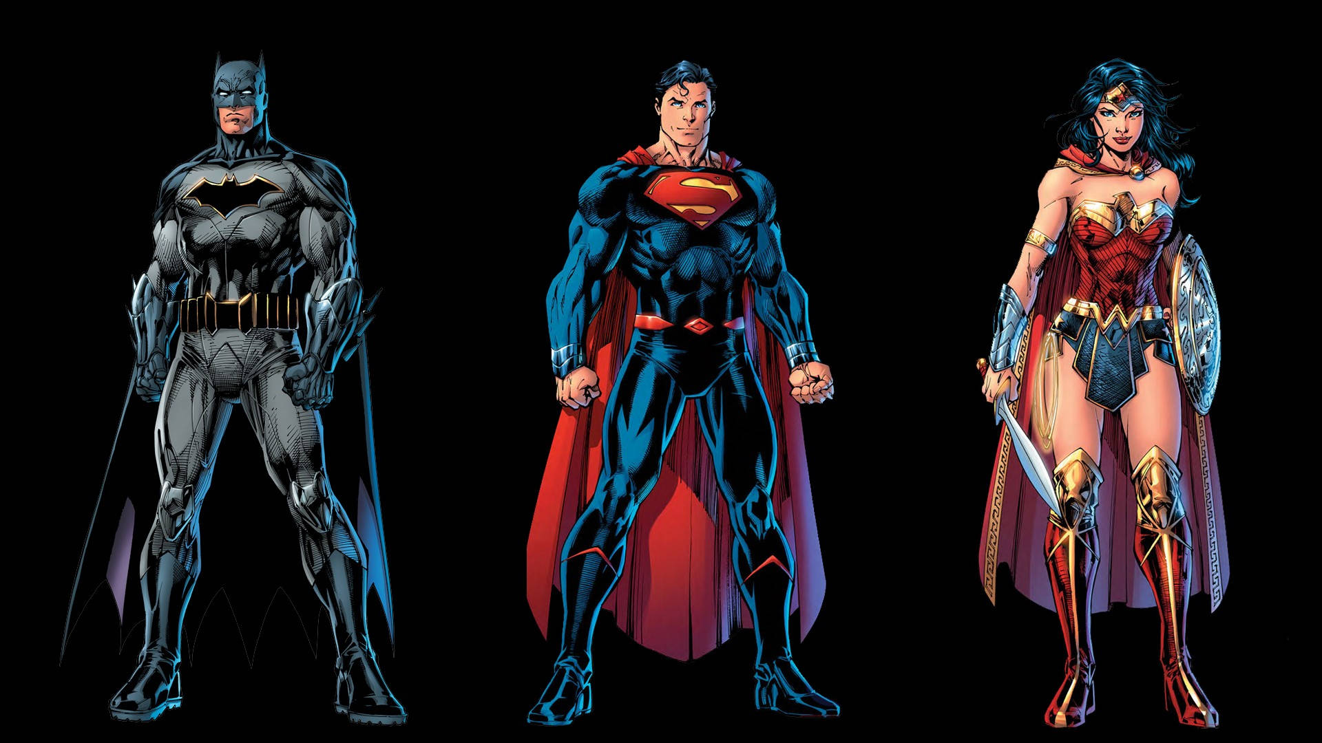 DC Comics Best Superheroes Trio Wallpaper