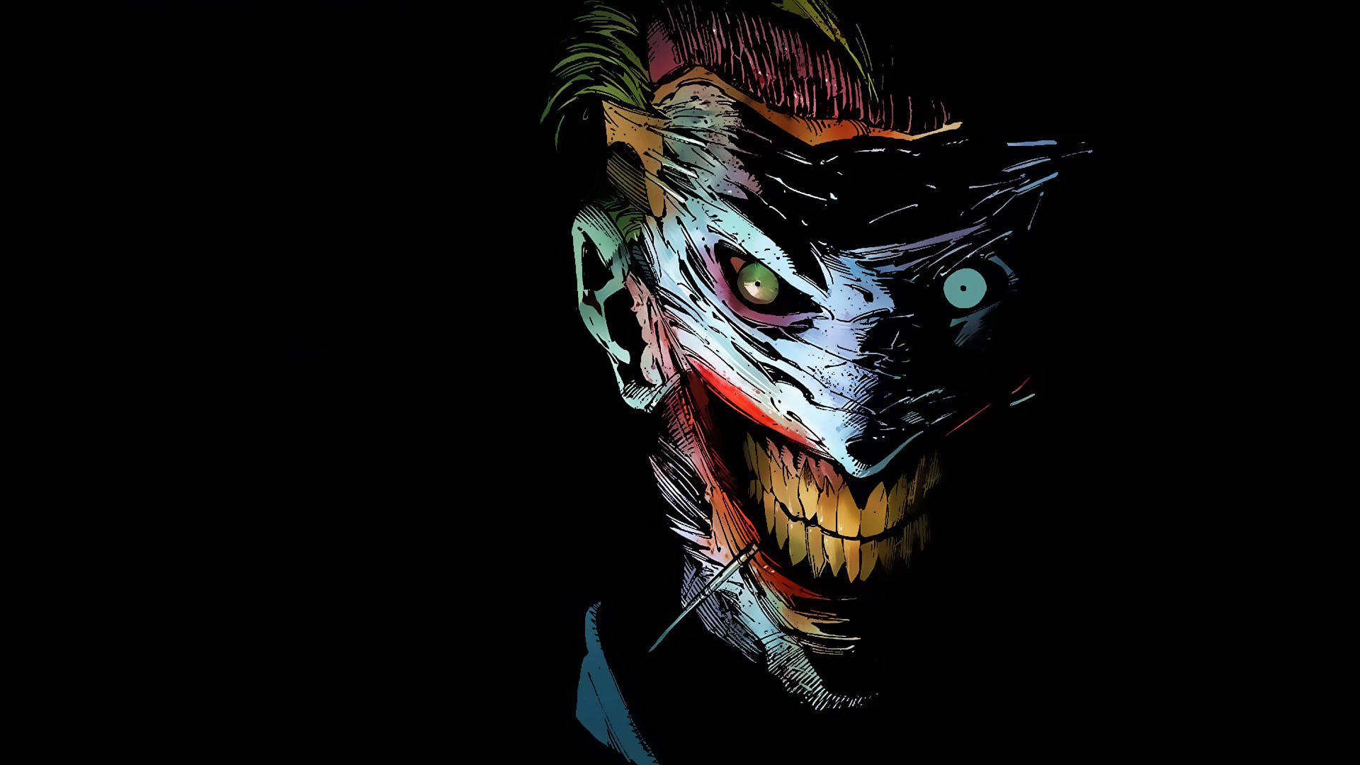 DC Comics Creepy Zombie Joker Wallpaper