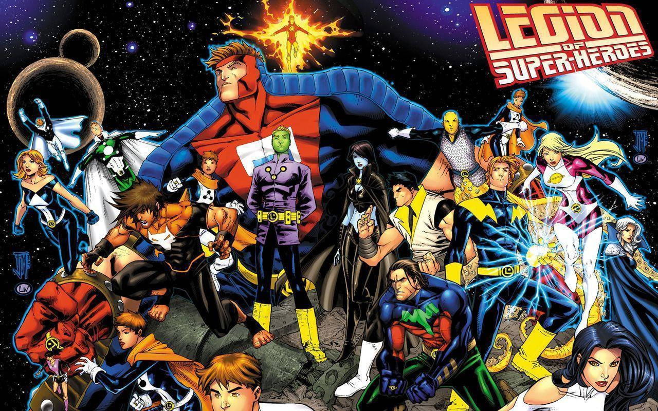 Dccomics Legion Of Superheroes Blir Tillgängligt Som Bakgrundsbild För Din Dator Eller Mobil. Wallpaper