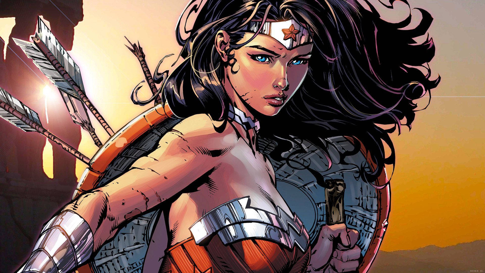 Dc Comics Superhero Character Wonder Woman Background