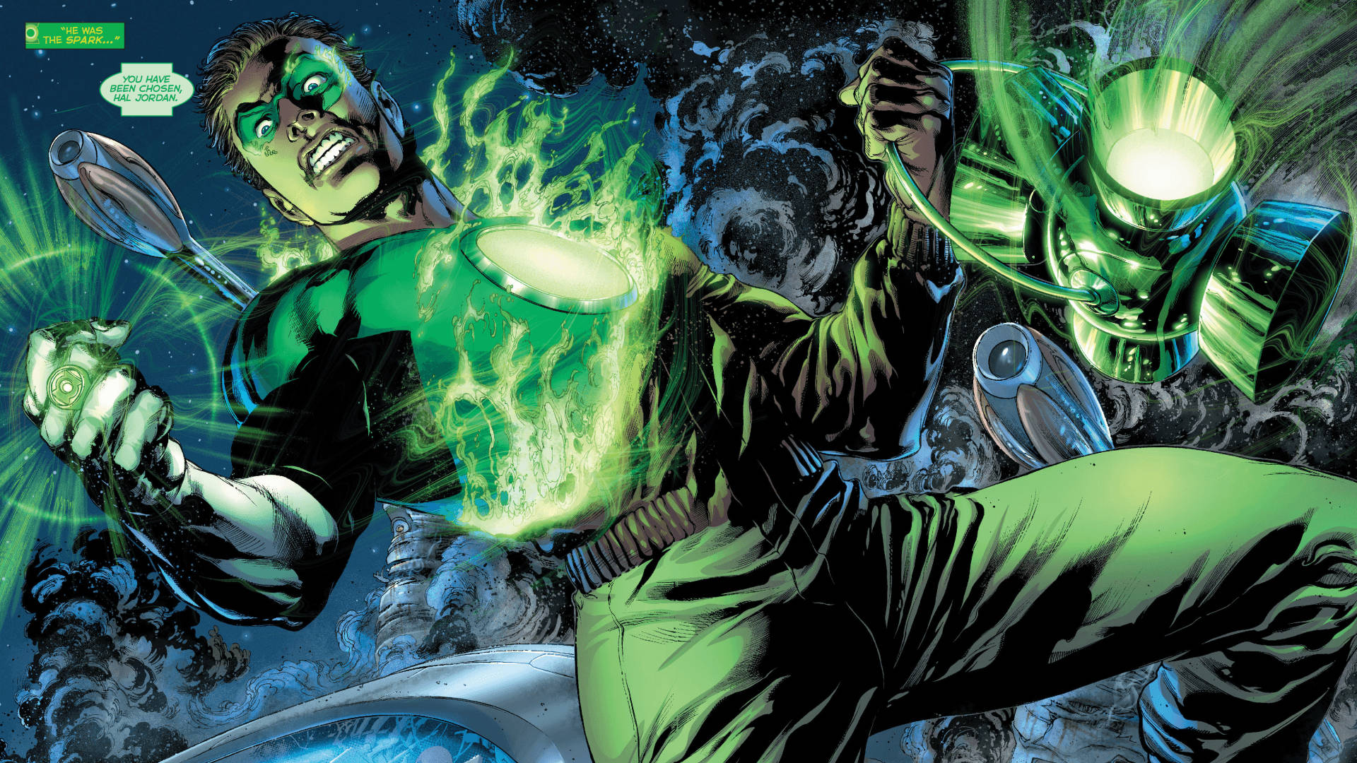 Dc Green Lantern Comic Art Background