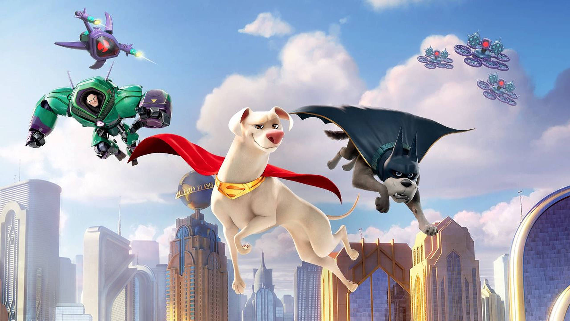 DC League Of Super Pets Flying Wallpaper