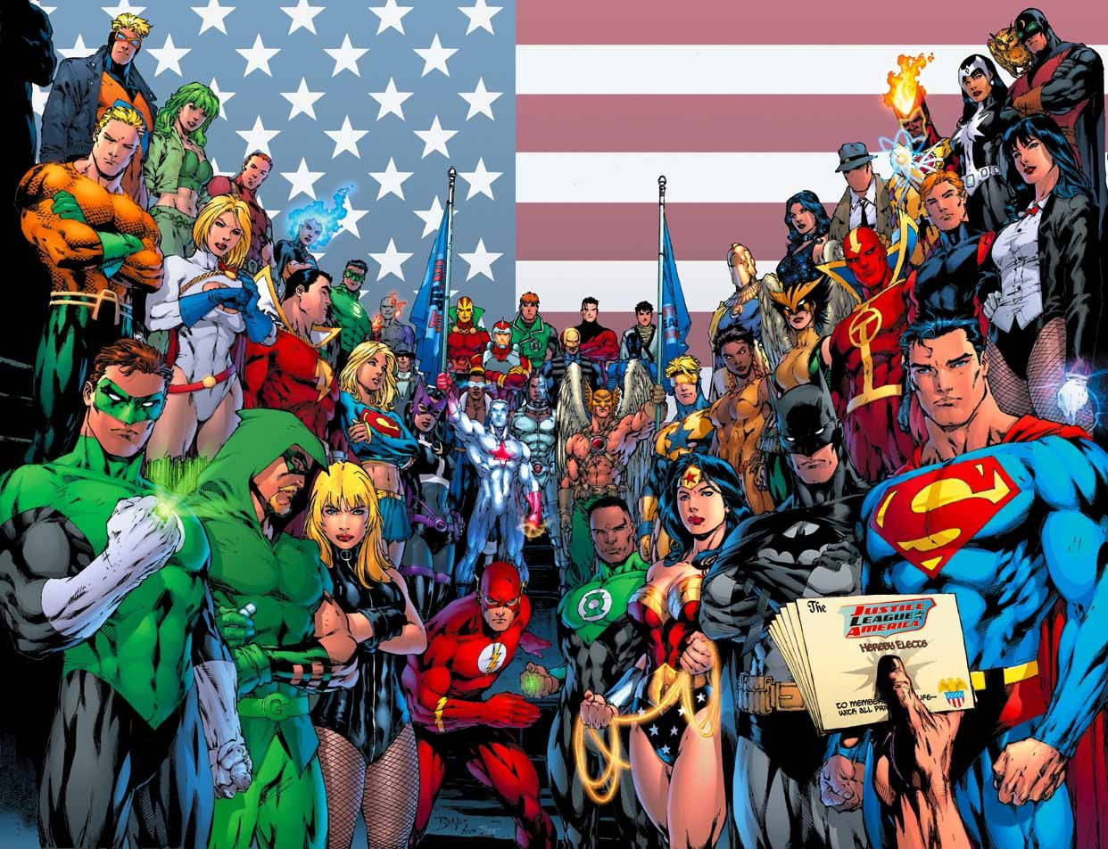 Dc Superhelte Af Amerika Wallpaper