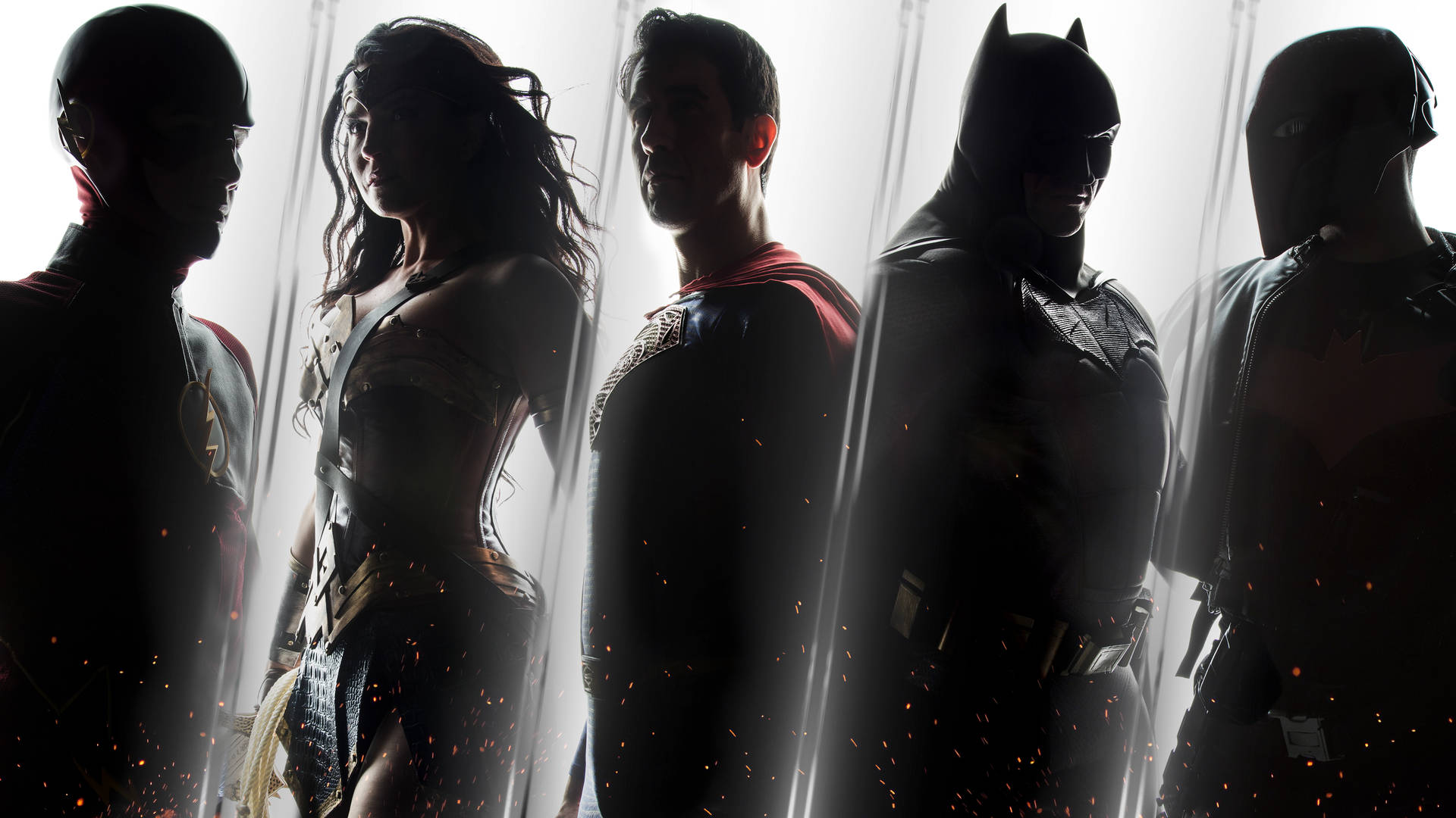 DC Superheroes Portrait Silhouette Wallpaper