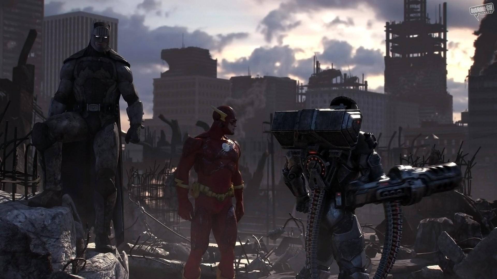 DC Universe Online Batman Flash And Cyborg Wallpaper