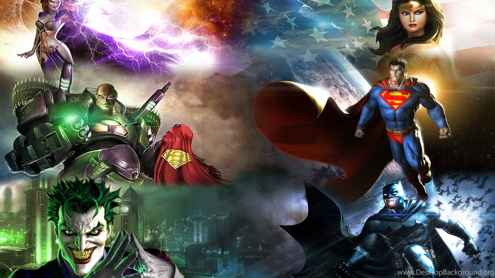 DC Universe Online Superhelte mod Superskurke Fanart Tapet Wallpaper