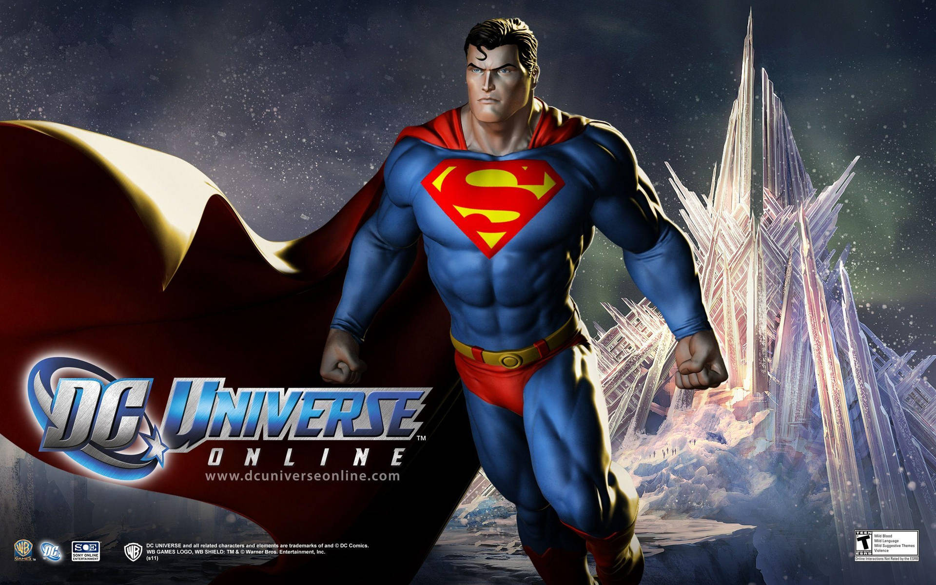 DC Universe Online Superman Fæstningen af Solitude Skal Wallpaper