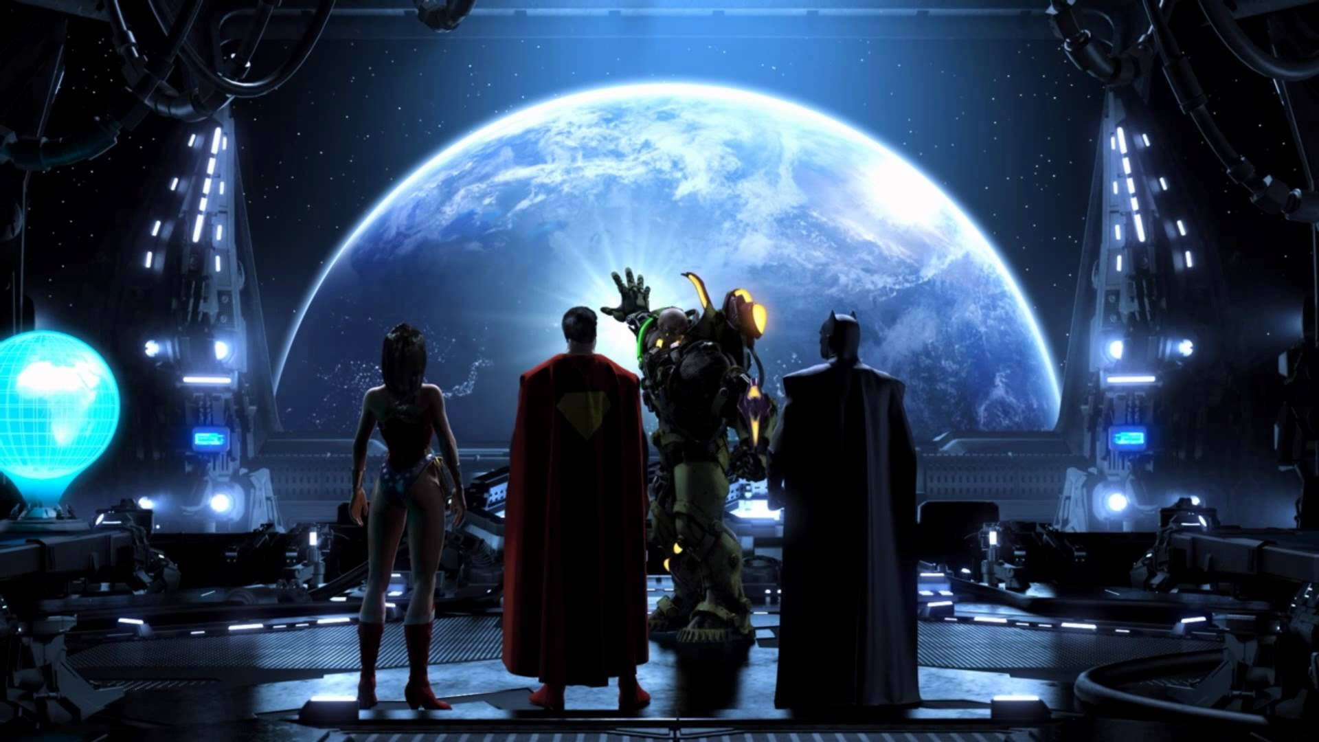 DC Universe Online Trinity mod Lex Luthor Silhouette Tapete Wallpaper