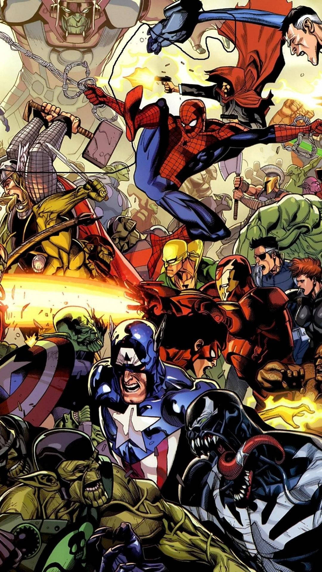 DC Vs. Marvel iPhone X Wallpaper