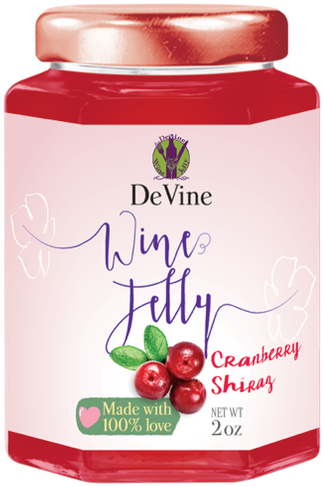 De Vine Cranberry Shiraz Wine Jelly PNG