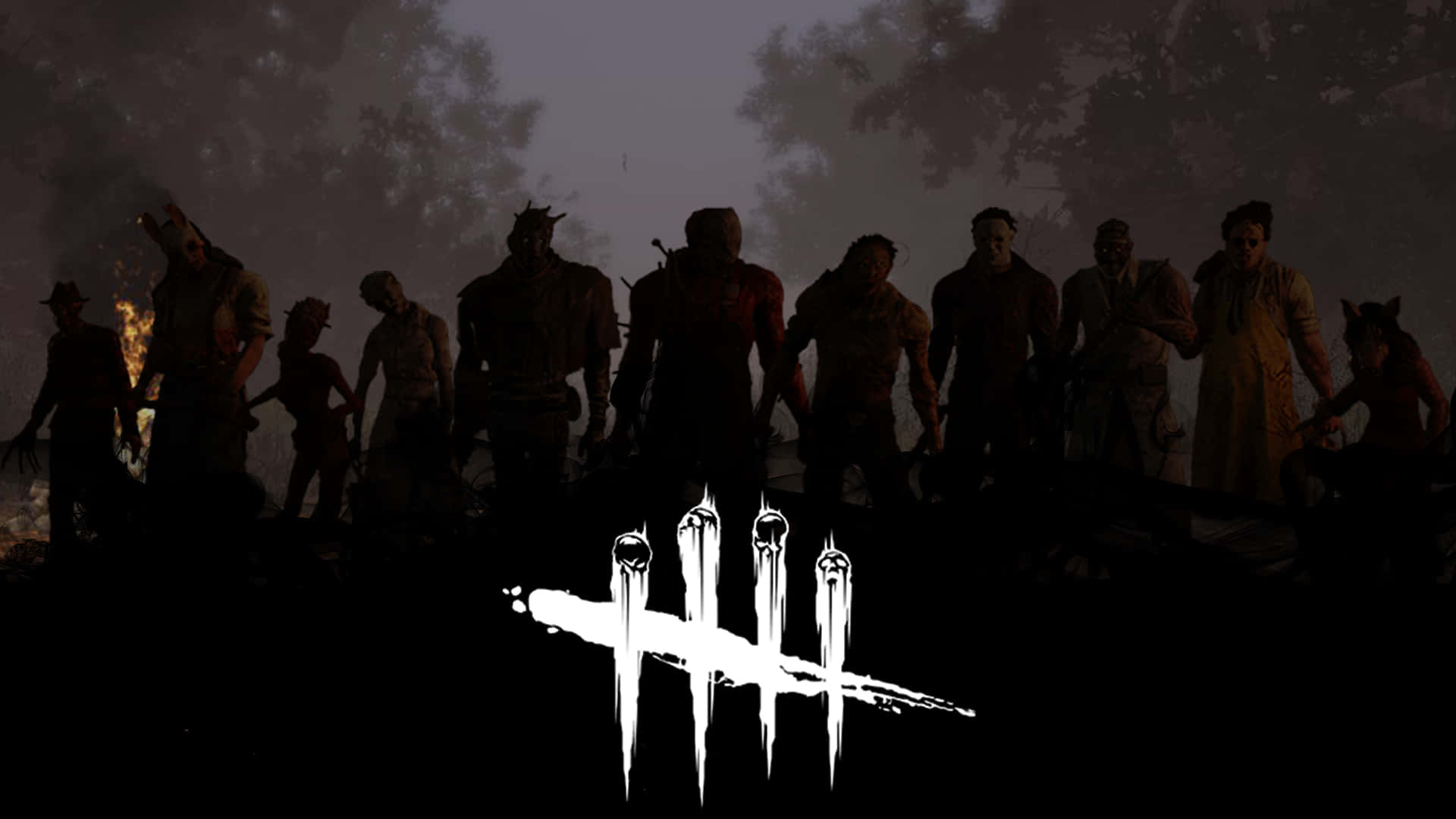Dead by Daylight Killers Assembling for their Deadly Hunt Wallpaper