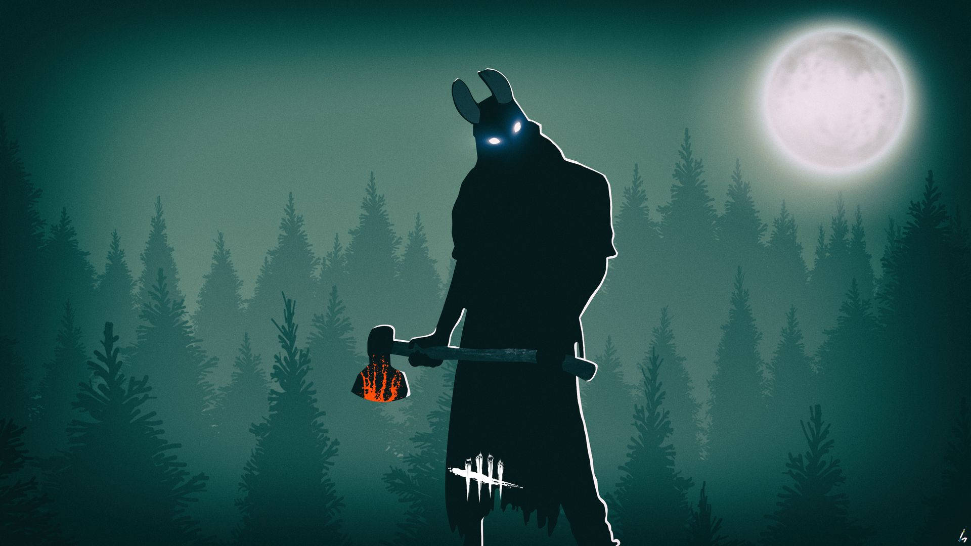 Dead By Daylight The Huntress Silhouette Background