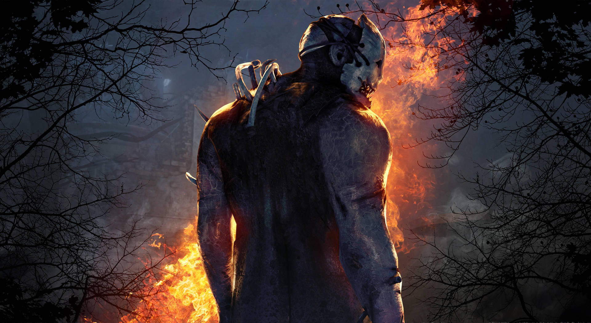 The Trapper from Dead By Daylight sets the stage on fire Wallpaper