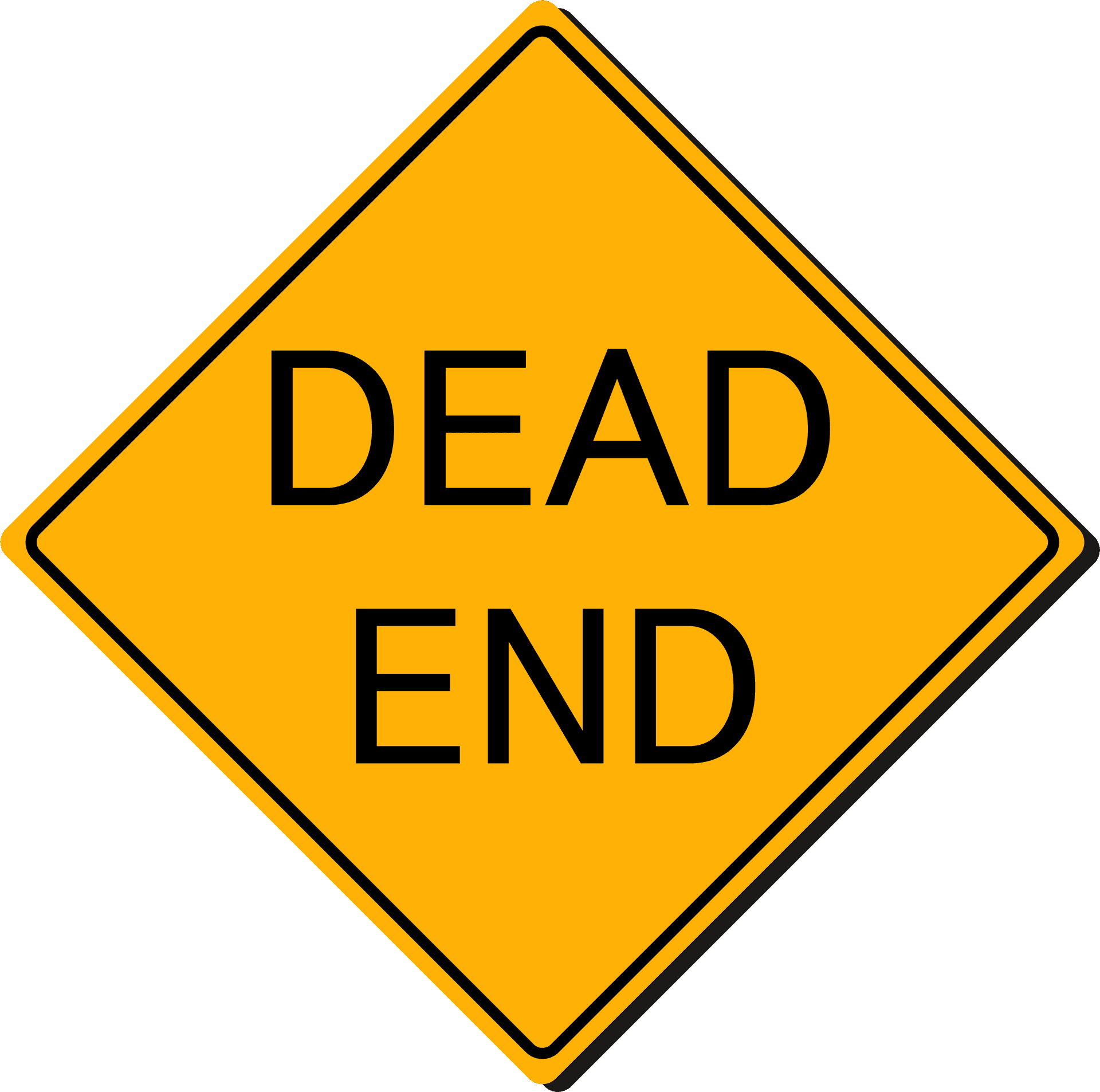 Dead End Traffic Sign PNG
