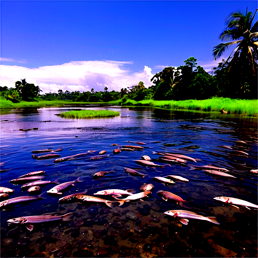 Dead Fish In River Png 06132024 PNG