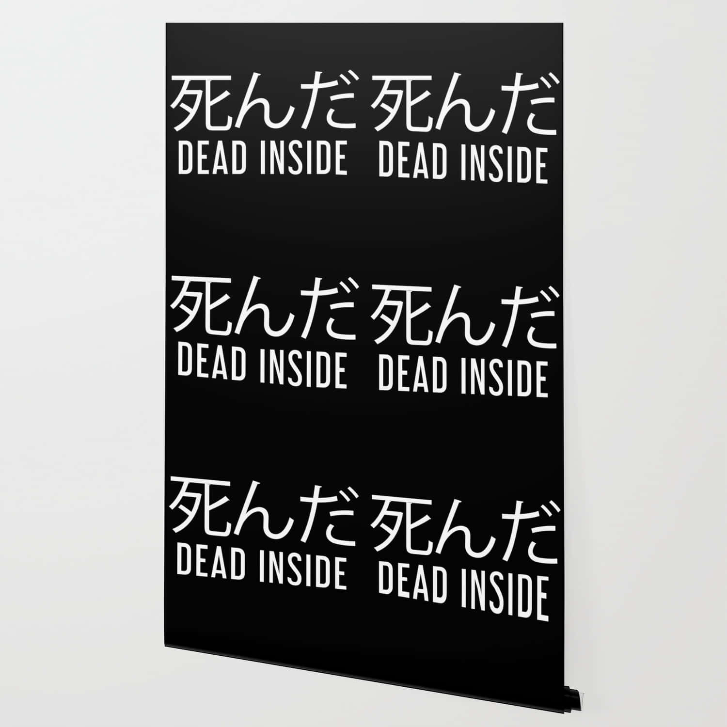 A Black And White Poster With The Words Het Dead Inside Wallpaper