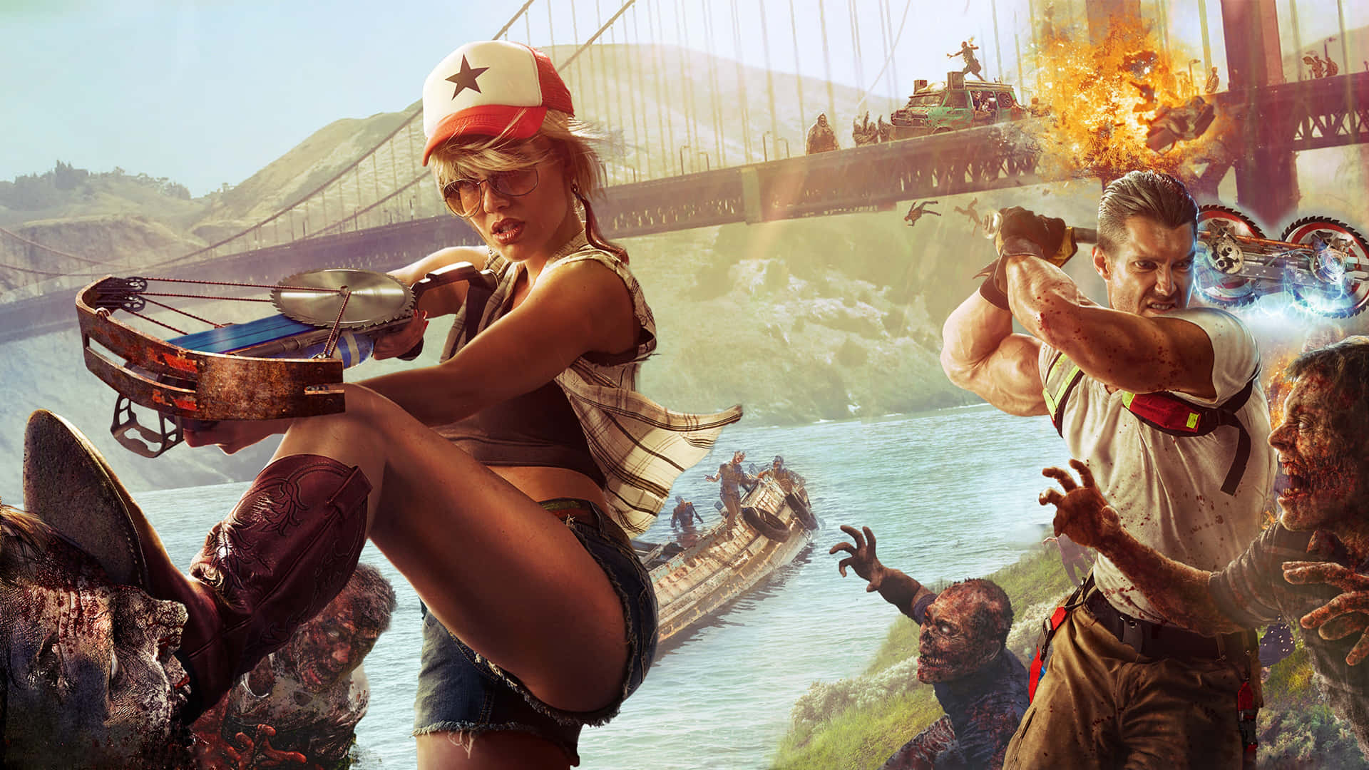 Dead Island2 Action Packed Artwork Wallpaper