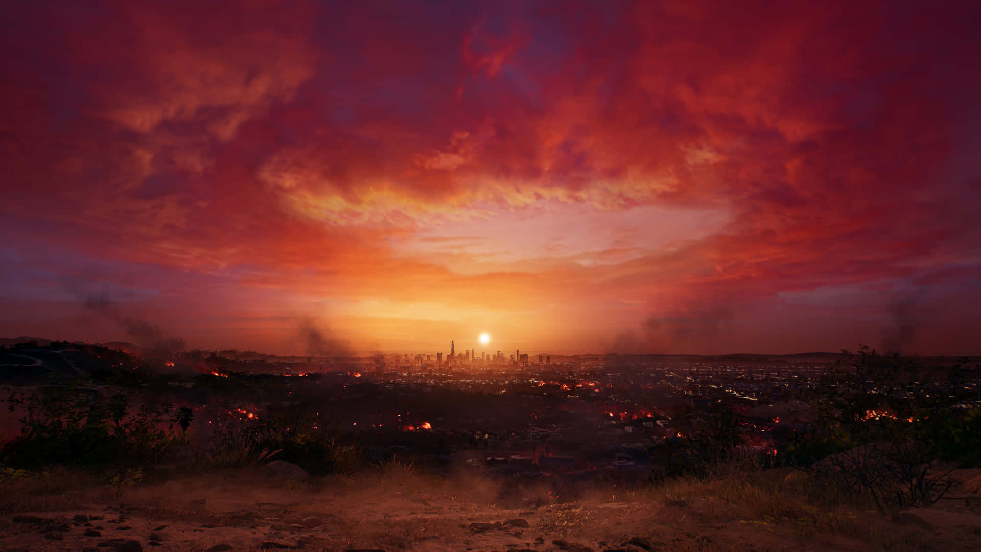 Dead Island2 Dystopian Sunset Wallpaper