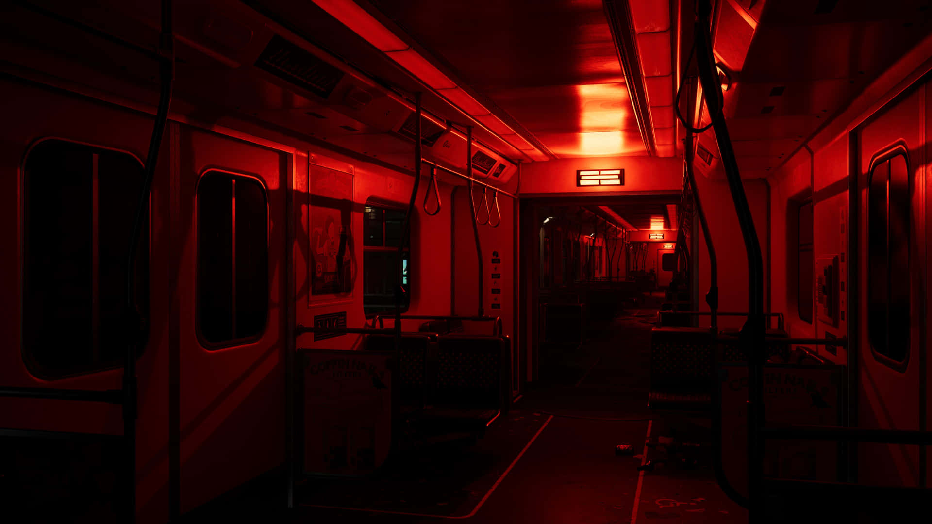 Dead Island2 Red Subway Car Wallpaper