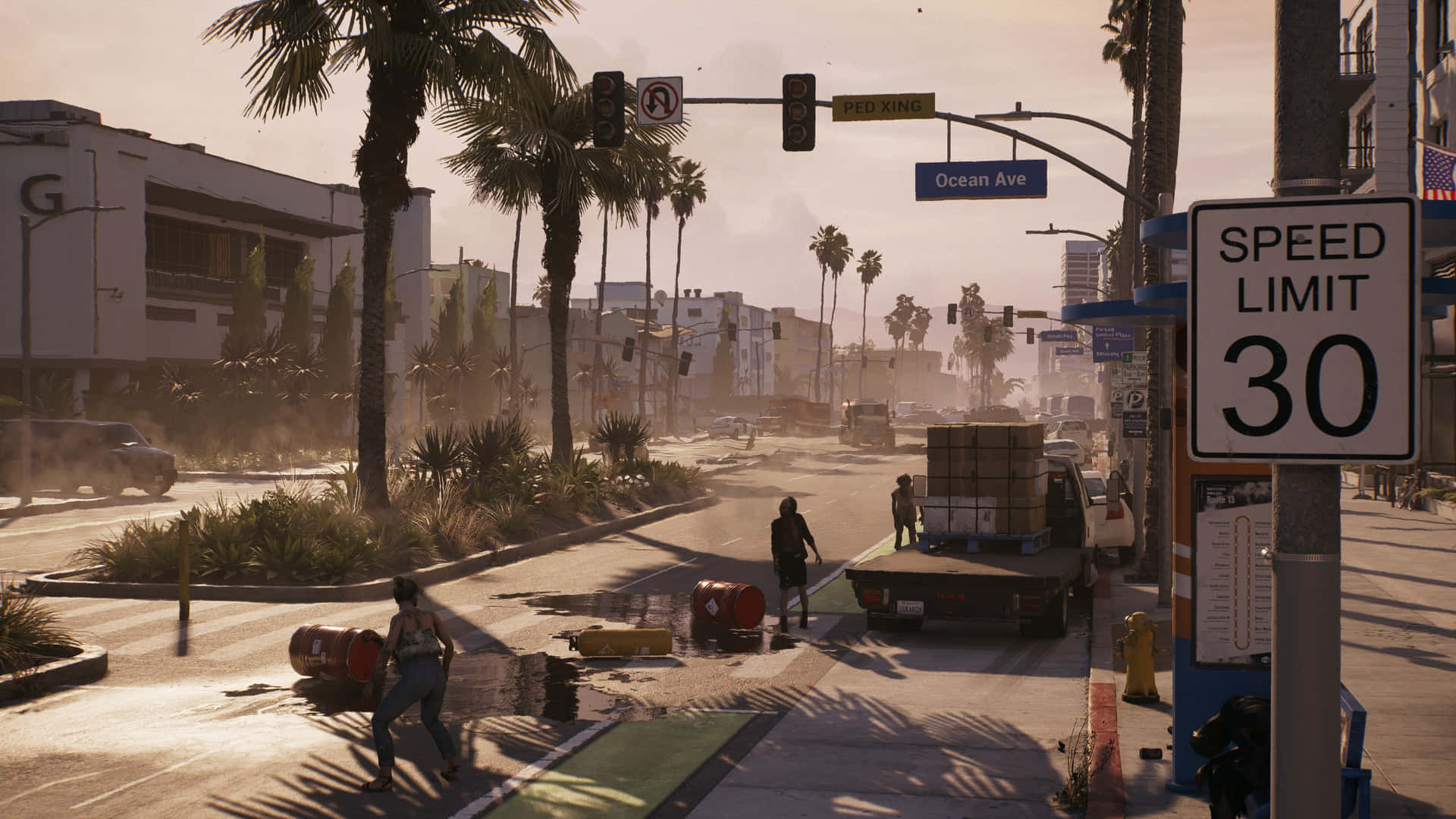 Adegan Sunset Boulevard Dead Island2 Wallpaper