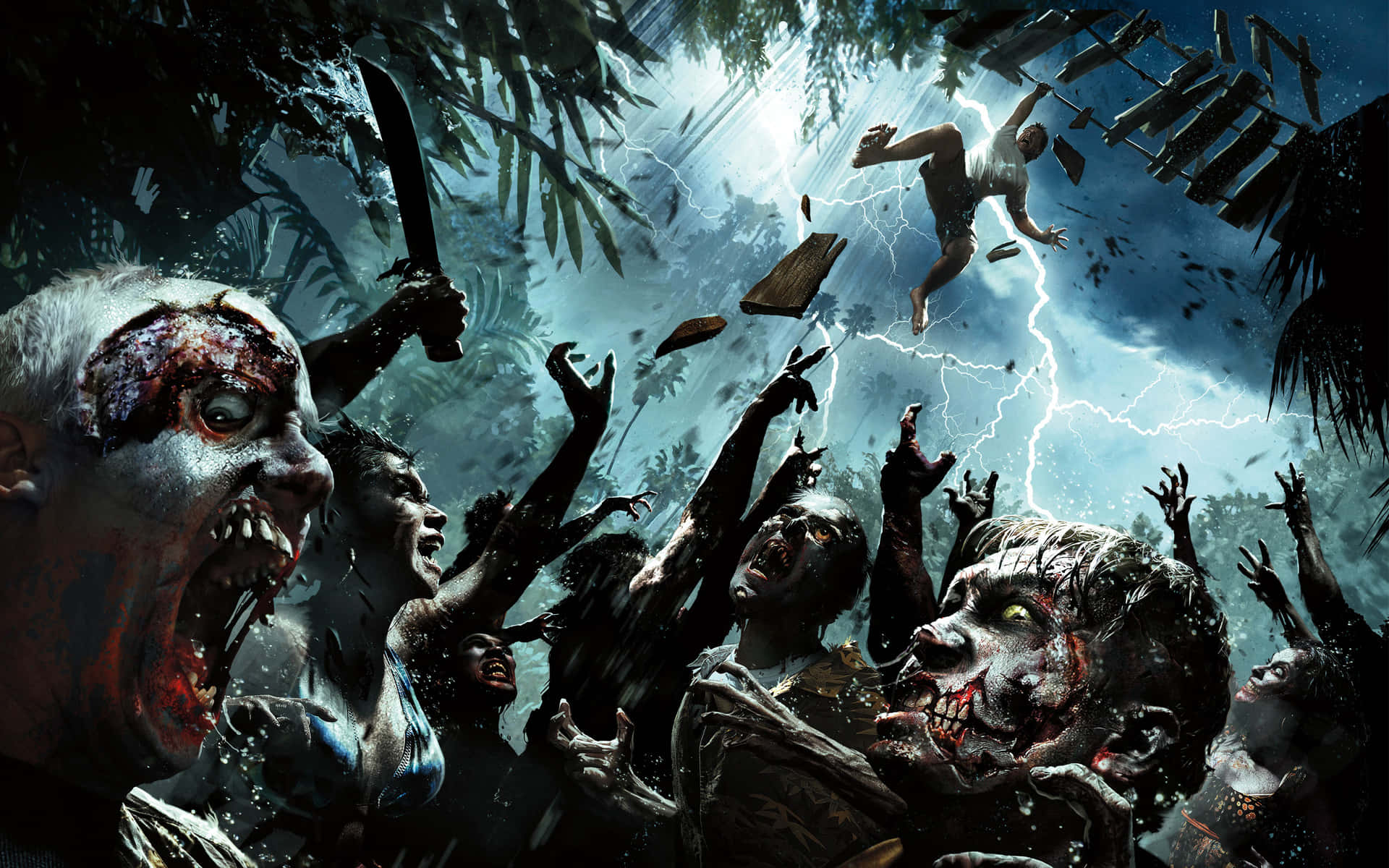 Dead Island2 Zombie Attack Artwork Wallpaper