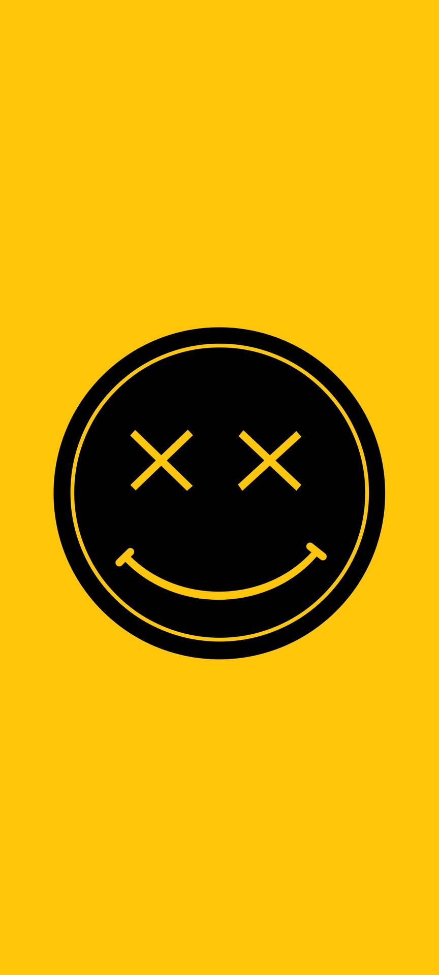 Dead Smile Plain Yellow Iphone Wallpaper