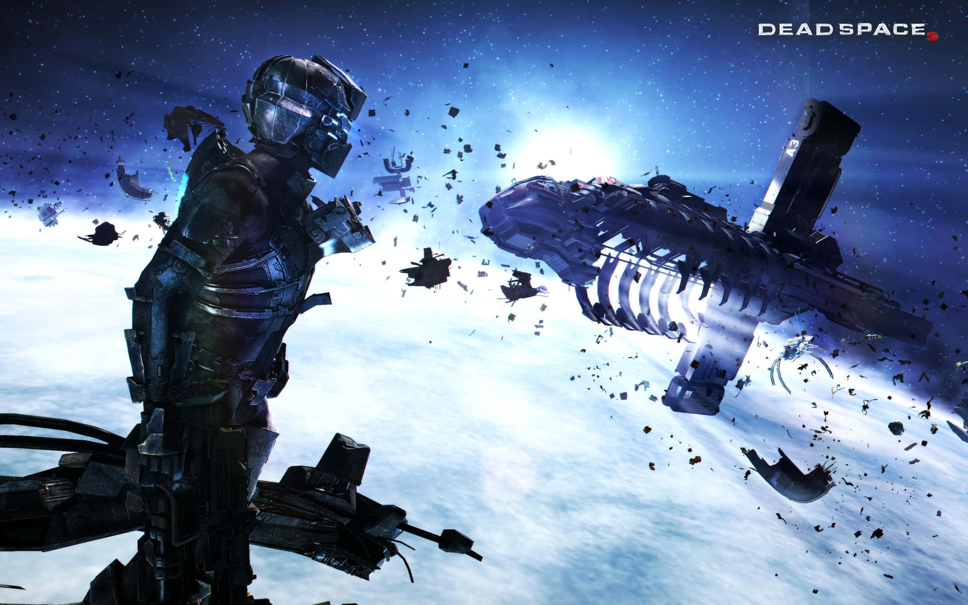 Dead Space Astronautand Derelict Ship Wallpaper