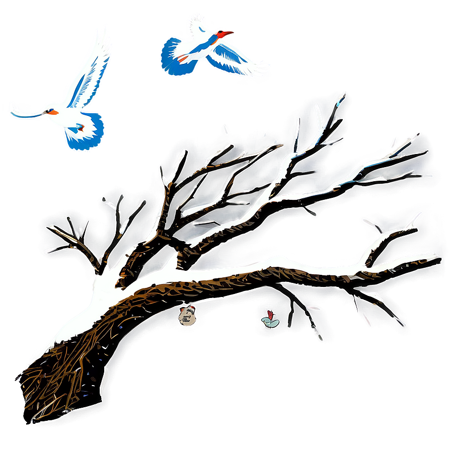 Dead Tree With Birds Png Ors74 PNG