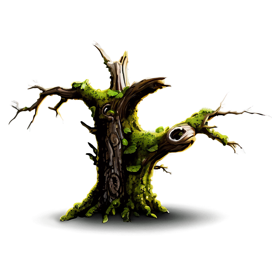 Dead Tree With Moss Png Vyu PNG
