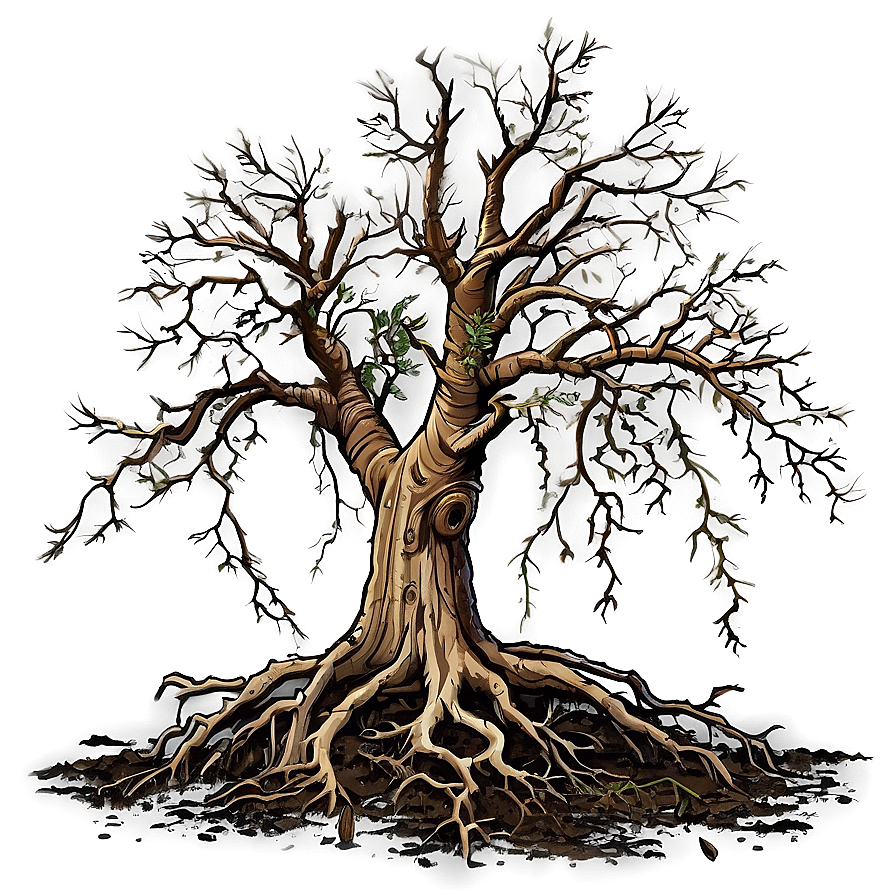 Dead Tree With Roots Png 8 PNG