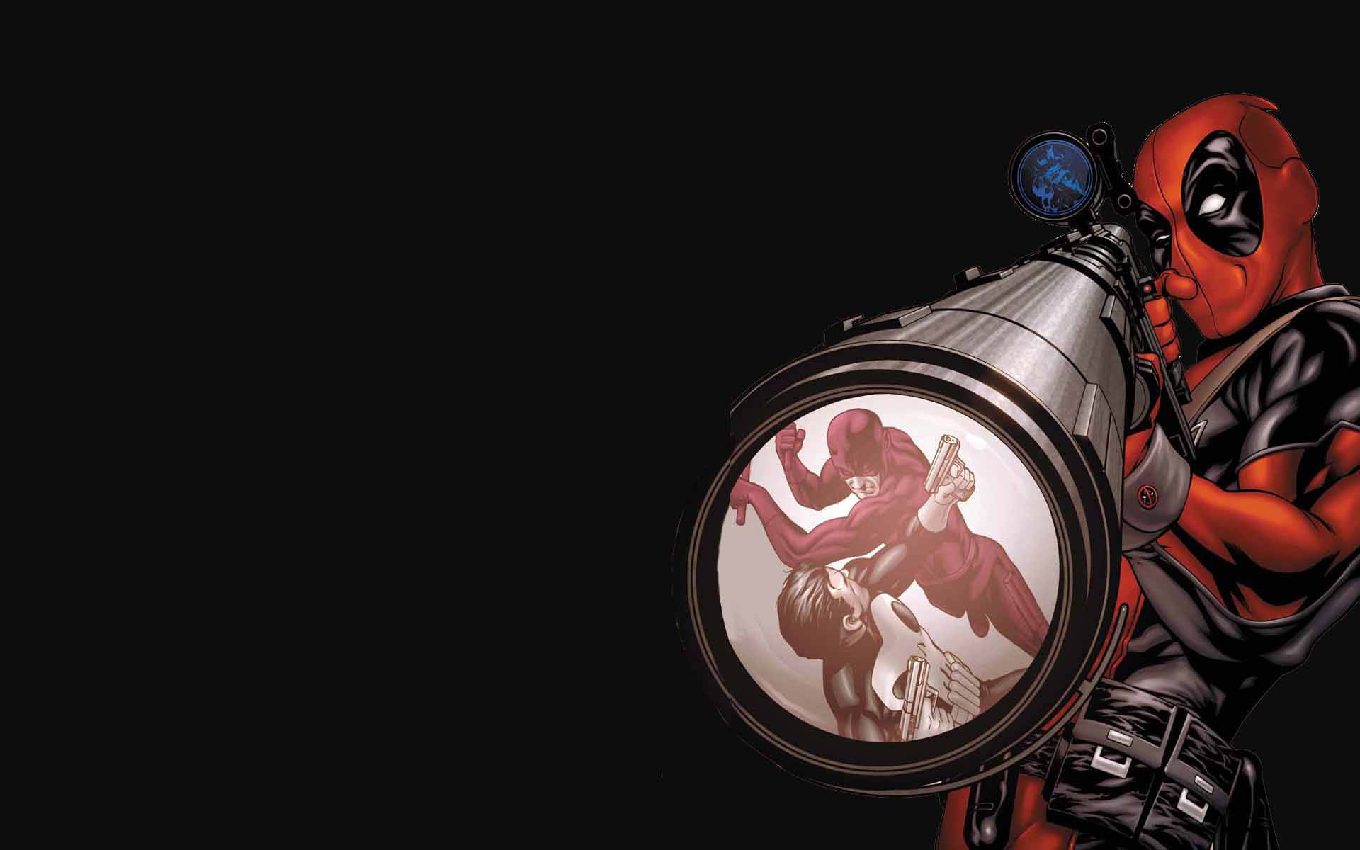 Deadpool Aiming His Target Wallpaper