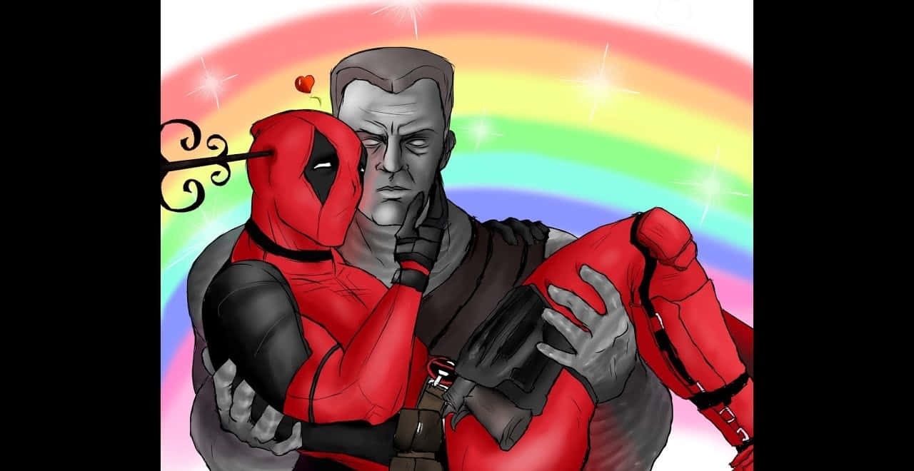 Caption: Deadpool and Colossus Team Up Wallpaper