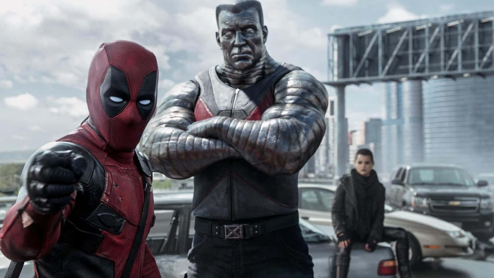 Deadpool and Colossus - Action-packed Duo Wallpaper